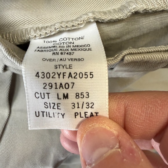 VTG Ralph Lauren Polo Jeans Co Pants Mens 31x32 Khaki Utility Pleated Y2K NOS - Picture 8 of 13